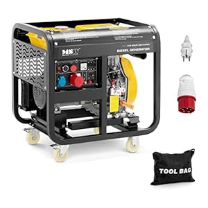 MSW MSW-AVR 8500F MAX EURO5 Groupe électrogène diesel 8500 W 30 L 230/400 V mobile AVR Euro 5 Groupe électrogène Groupe electrogene diesel