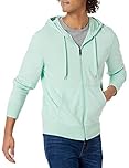 Amazon Essentials Men's Lightweight French Terry Full-Zip Hoodie with Comfortable Fit, Mint Green, XL