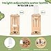 PESNLO Small Animals Hay Rack with Height-Adjustable Water Bottle.Natural Wood. Wooden Bunny Hay Holder Feeder for Rabbit, Guinea Pig, Hamster, Hedgehog, Chinchillas
