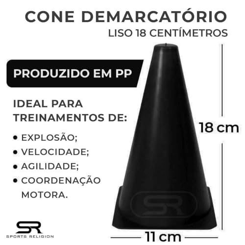 Kit Treinamento Funcional 18 Cones Demarcatórios 18cm