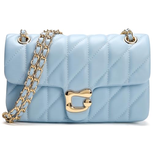 Pelimoo Quilted Crossbody Purse for Women Trendy - Ladies Shoulder