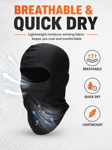 Image of SATINIOR 6 Pcs Ski Mask Cover Balaclava Full Face Mask Summer Face Cover UV Windproof Balaclava for Men Women Outdoor Sports
