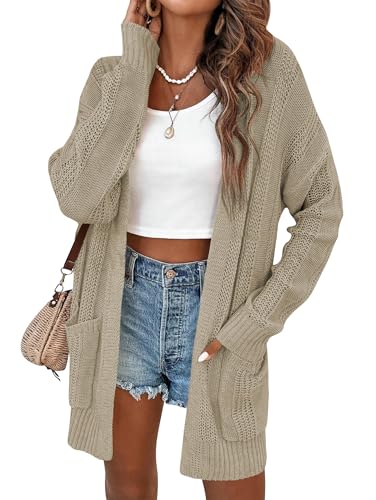 Image of Light Cardigan Summer Boho Sweaters for Women Crochet Oversized Thin Beach Boho Lightweight Coverups Camel Heather M
