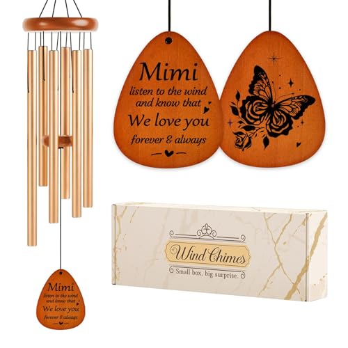 Aurahouse Mimi Gifts Wind Chimes 36'', Mimi Birthday Gifts, Gift for Mimi, Mimi Gift Ideas from Grandkids for Thanksgiving, Christmas, Valentines Day, Mothers Day by Aurahouse - Used condition - US$21.15