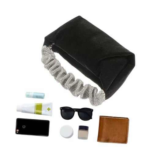 Pochette noire femme avec rhinestones SOIMISS pour soirée chic