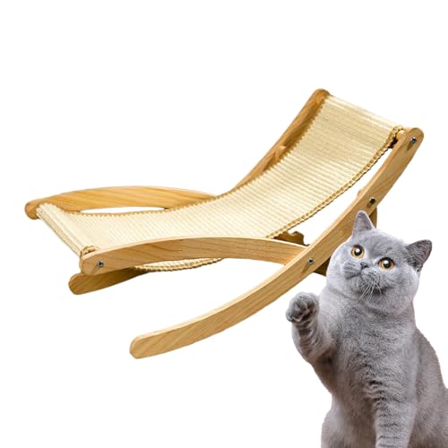Chaise pour chat intérieur extérieur pliable avec griffoir sisal pour maison