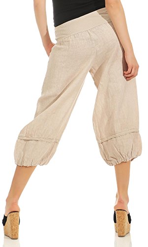 Pantalon basic en lin léger coupe bloomer pour femme active - 3