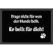 Produktbild Fußmatte Schmutzfangmatte Türmatte Fußabstreifer Türvorleger für die Haustür Fußabtreter für innen und außen lustige Motive (Hund)