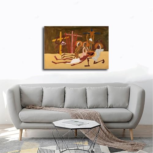 Lamentation by William H. Johnson Impression toile de qualité supérieure - 4