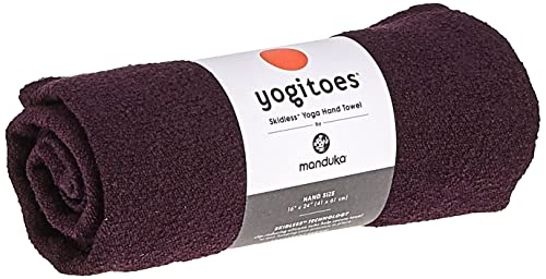 Image of Manduka Yogitoes Yoga Hand Towel - 16" | Moisture Activated Grip | Patented Silicone Nubs | Highly Absorbent, Durable & Easy Care | Compact Size for Hot Yoga, Pilates | 16 x 24 Inches | Indulge