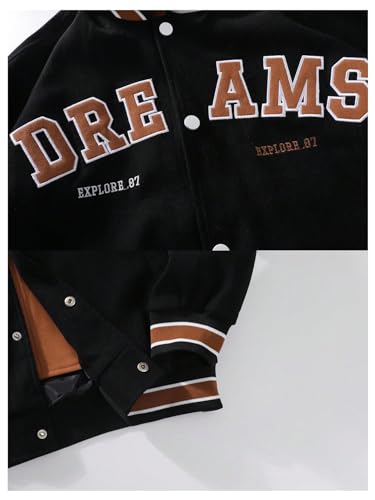 SOLY HUX Men's Casual 2 in 1 Hoodie Jackets Bomber Jacket Hooded Zipper Snap Long Sleeve Baseball Jackets4