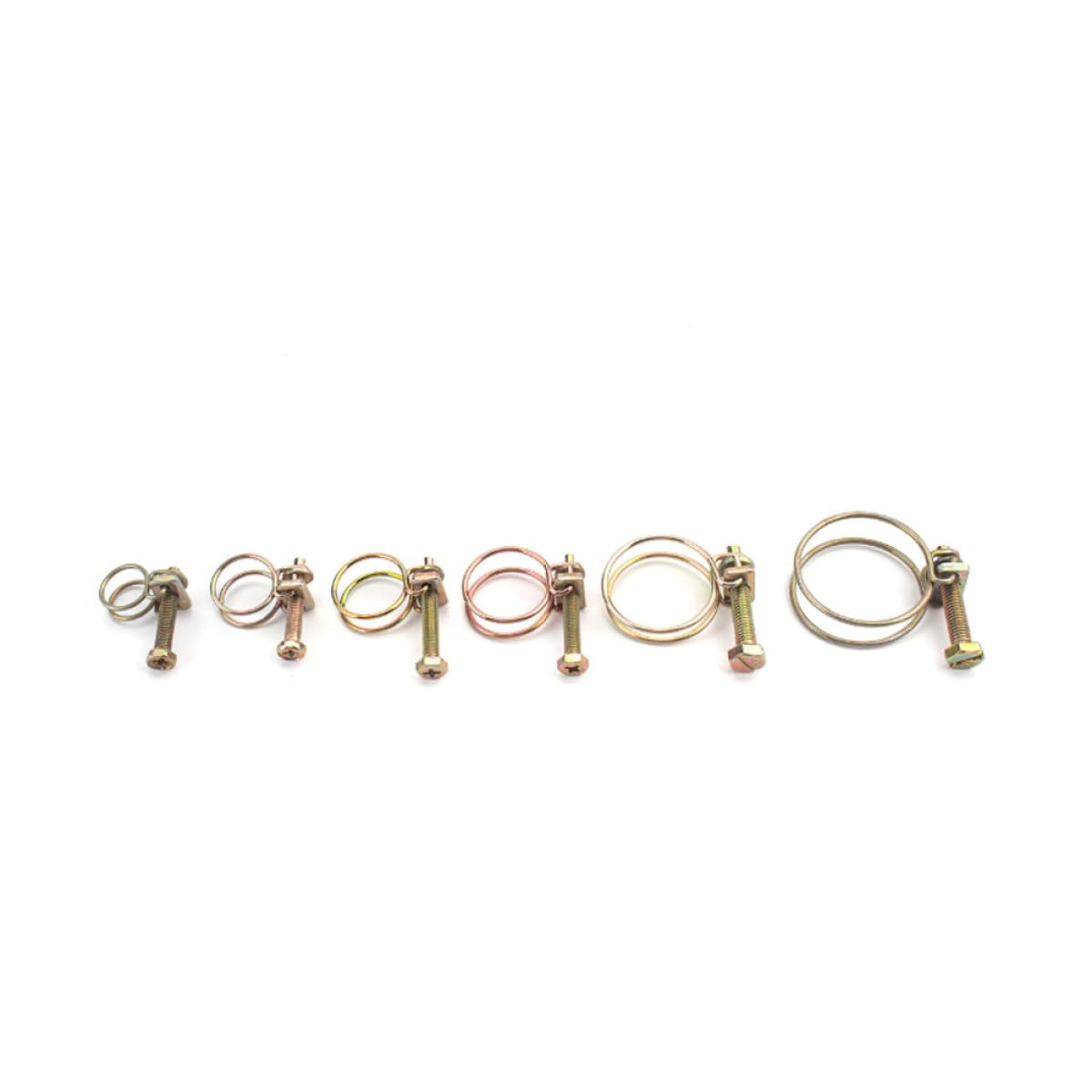 Lot de 42 Colliers de Serrage Double Fil en Fer Galvanisé pour Tubes