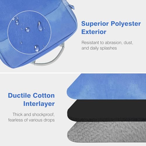 Image of Dadanism 9-11 Inch Tablet Sleeve Bag Carrying Case with Shoulder Strap for iPad (A16) 11 inch, iPad 10th Gen 10.9 inch, iPad Air M4 /Pro M5 11 inch, iPad 9 /8 /7th 10.2 inch, Galaxy Tab A11+ Plus 11 inch, Blue Mist