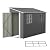 4x10FT Metal Shed with Floor Frame, Lean to Shed with 2 Windows, Outdoor Storage Shed for Garden Backyard Patio, Outside Large Tool Shed for Tools& Bicycle Storage