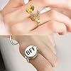XURJUMI 2 Stück Beste Freunde Für Immer Ring - Süßes Bff-Symbol Einstellbar Offene Kappe Gedenkgeschenk Für Besten Freund #4