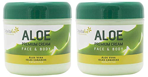 Crème Faciale et corporelle Premium Aloe Vera TABAIBA (300 ml) x 2