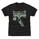 500 LEVEL Jayson Tatum Boston Celtics Youth Shirt - Jayson Tatum Boston Celtics Futuristic WHT (Tri Black, 10-12Y Large)