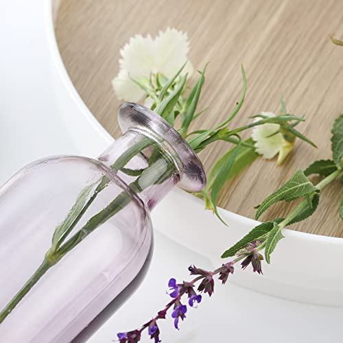 Glass Vases For Centerpieces,Unique Flower Vase,Decorative Glass Vase.(8 Pcs,Purple) #TOP7