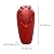 Teamson Home 32" Glazed Red Outdoor Water Fountain - Outdoor Décor Freestanding Floor Feature with Built-in LED Light, Glossy Red