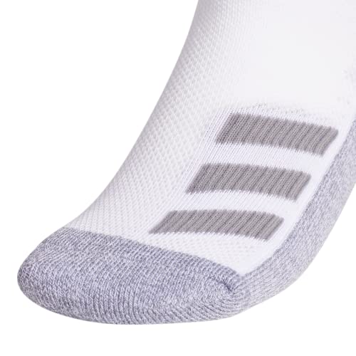 Adidas Kids-Boy's/Girl's Cushioned Angle Stripe Crew Socks (6-Pair), White/Grey/Light Onix Grey, Medium #TOP3