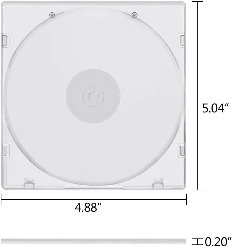 Image of Plastic Cases Single Clear CD DVD Case for Standard Size for Protection Professional Jewel Case (Pack of 75)