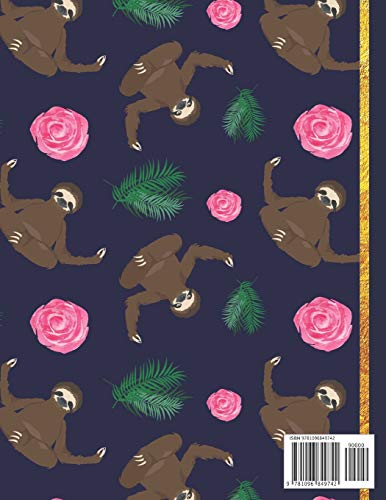 Sketchbook: Sloths and Roses Sketchbook to Practice Sketching, Drawing, Writing and Creative Doodling for Kids, Teens, Women and Girls image 4