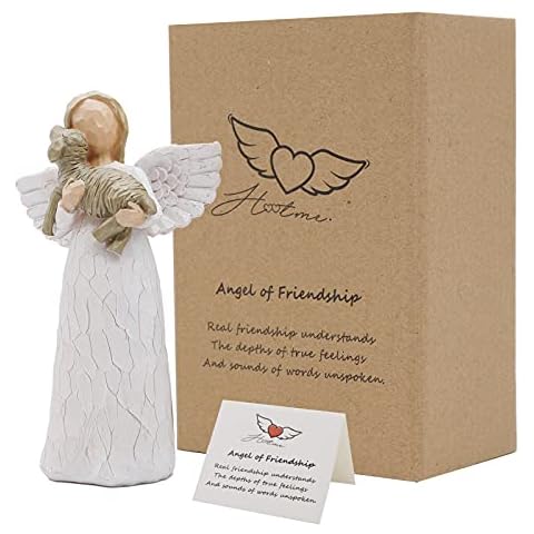 Dog Angel Figurines Angel of Friendship Angel Dog Figurine Pet Memorial Gifts Love My Dog Figurine Dog Lovers Gift Dog Memorials Pet Loss Gifts Remembrance Gifts for Grieving Pet Owners Cover