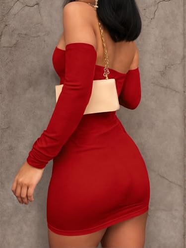 Image of Women's Summer Two-Piece Skirt Sets Sexy Off Shoulders Top Y2K Going Out Short T-Shirt Sets Mini Dress Outfits D293