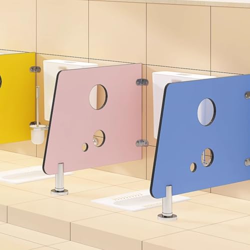 Mampara divisoria de acero inoxidable 304 y panel amarillo resistente para proyectos públicos 3