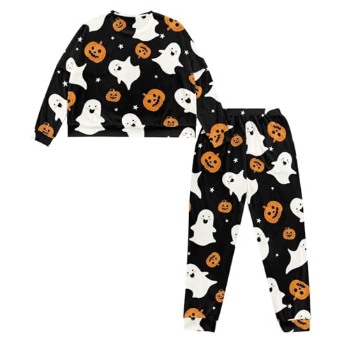 Image of Women's Pajamas Set Soft 2 Piece Loungewear Long Sleeve Pj Set Matching Sleepwear with Pockets for Women Plus Size