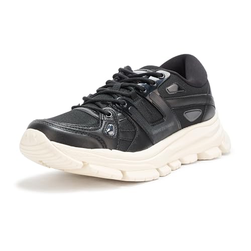 Armani Exchange Men's Chunky Crash Sneaker,Black,10 by Armani Exchange - Used condition - US$94.11
