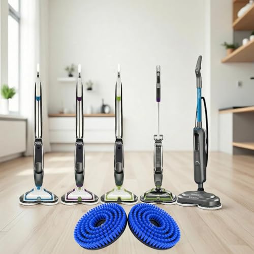 Image of Spin Mop Brush Heads Replacement Pads for Bissell Spinwave Steam Mop 20393,20399,3897A,23157, 23159,2124, 2039A, 3712 - Hard Floor Cleaning Scrub Pads