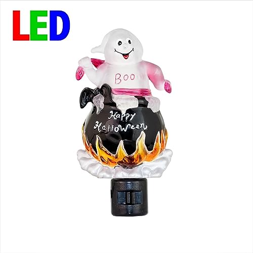 Image of Novelty Lights LED Lamp Lamp Ghost in Cauldron Halloween Decoration Night Light with Swivel Plug