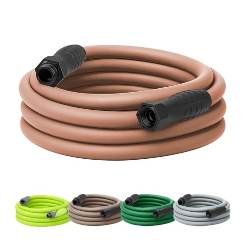 Image of Flexzilla Colors SwivelGrip Garden Hose 5 /8 in. x 25 ft., Lightweight All-Weather Water Hose, Durable and Flexible, Leak-Free Connections, Red Clay