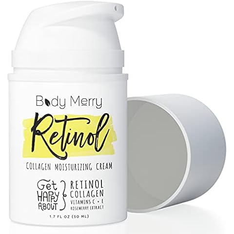 Body Merry Retinol Collagen Moisturizing Cream – Anti-Aging Face Cream with Hyaluronic Acid – Cruelty Free Hydrating Facial Skin Care for Fine Lines, Wrinkles and Dark Spots, 1.7 oz Cover