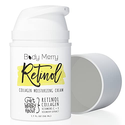 Body Merry Retinol Collagen Moisturizing Cream – Anti-Aging Face Cream With Hyaluronic Acid – Cruelty Free Hydrating Facial Skin Care For Fine Lines, Wrinkles And Dark Spots, 1.7 Oz #TOP20