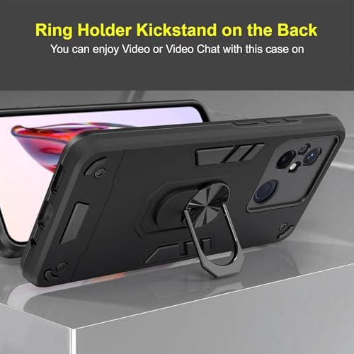 Image of NDCOM for Redmi 12C Back Covers | Compatible Redmi 12 C Back Cover | Premium Design Redmi 12C Cover | Sleek and Stylish Back Case Ring Holder Case