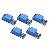 Teyleten Robot 1 Channel Relay Module 5V DC with Optocoupler Isolation Support AVR/51/PIC Microcontroller 5pcs