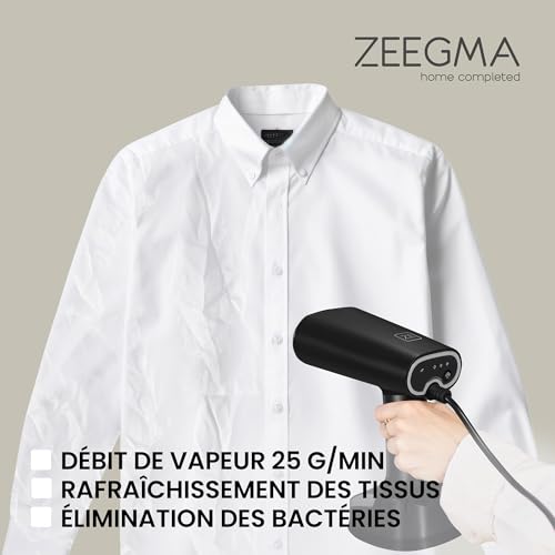 ZEEGMA FRISKEER 2 en 1 Défroisseur Portable pour Vêtements, Fer à Vapeur 1640 W, 380 ml Débit de Vapeur 25 g/min Chauffage Rapide en Toute Sécurité pour le Tissu Repassage Horizontal et Vertical – Image 5
