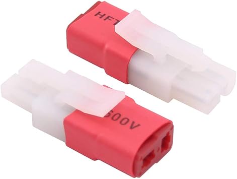 2pcs Compatible with Big Tamiya Male to T-Plug Style Female Adapter ConnectorC128-2