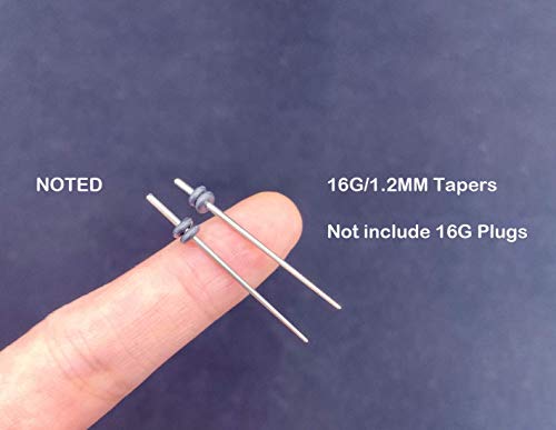 HEKEUOR 38PCS 16g-00g Surgical Steel Ear Stretching Kit Tunnels and Tapers Set3