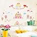 Produktbild Nordic Ins Stil Mädchen, Atrium Princess Schlafzimmer Hintergrund Wandaufkleber, Einhorn Flamingos Cartoon Wandaufkleber, Wagon Party, groß