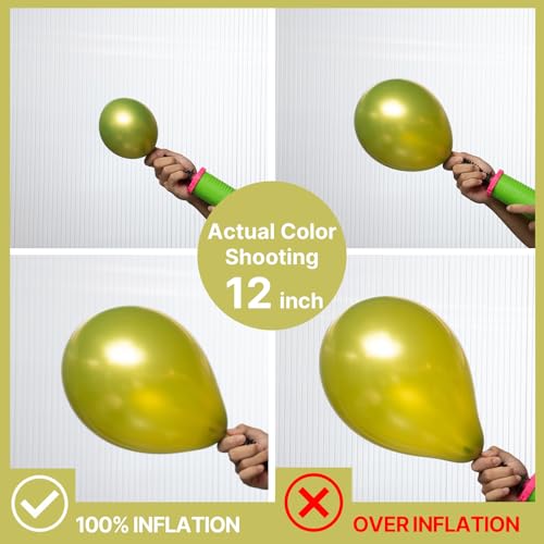 Image of PartyWoo Metallic Lime Green Balloons 140pcs Different Sizes Pack of 18 12 10 5 Inch Metallic Light Pastel Green Balloon Arch Kit for Spring Forest Theme Birthday Tea Party Decorations Green-G109