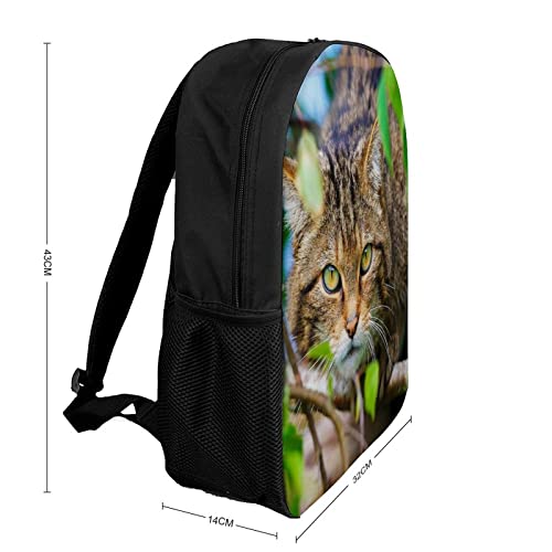 Cartable décontracté chat 3D 17 pouces pour collégiens - 2