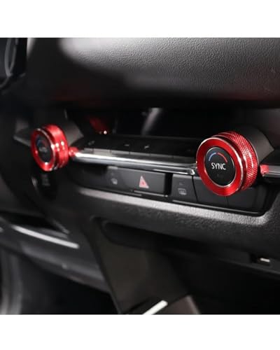 Temperature Adjustment Knob Air Conditioner Knob Cover Ring Climate Control HVAC (Red)