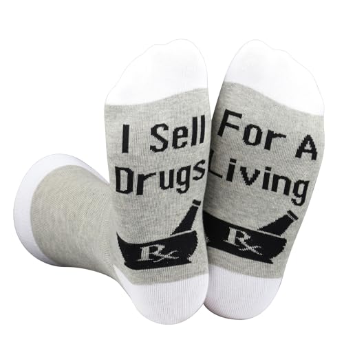 Cadeau pharmacien rigolo avec ces chaussettes de pharmacie LEVLO en coton