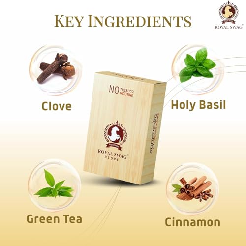 Image of ROYAL SWAG Ayurvedic Wellness Stickss 100% Tobacco & Nicotine Free Cigarettes Clove, Mint Flavoured | Smoking Cessation(Pack Of 2)