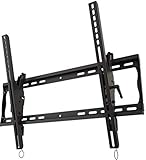Crimson T55A Universal Tilting Mount with Post Installation Leveling for 32' to 55'+ Flat Panel Screens, Black, 200lb Weight Capacity, 2.2' Depth from Wall, Tilt +15°/-5°