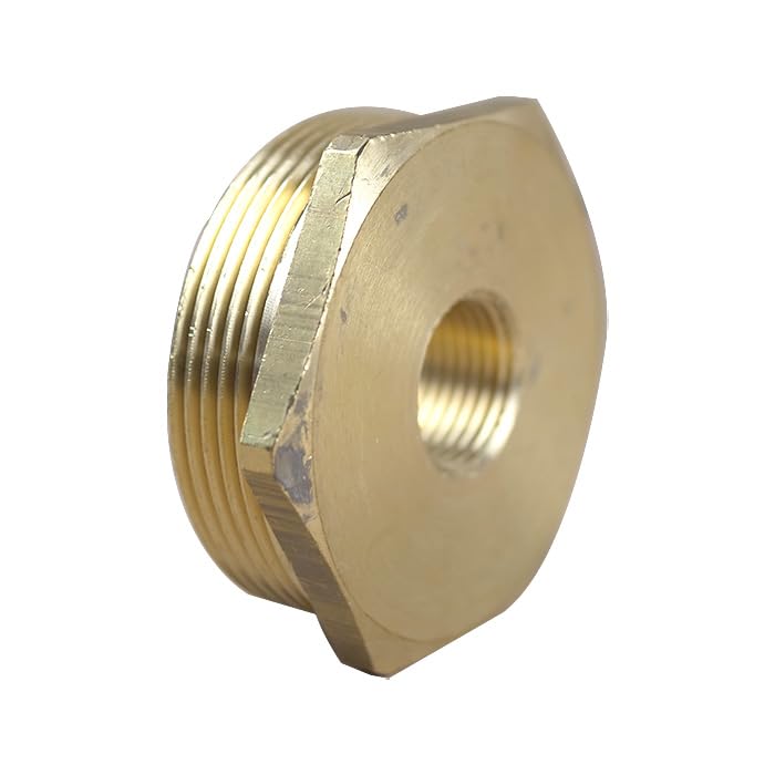 Raccord laiton à visser - Réduction 6 pans Mâle/Femelle 2" - 1/2" (50/60 - 15/21) -
