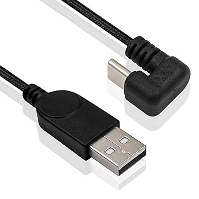 Poyiccot USB Type C Cable 3A Fast Charging, 180 Degree USB C Cable, U Shaped USB C Charging Cable, Type A to C Nylon Braided Data Sync Transfer Cord for Phone and Galaxy Devices, 5feet